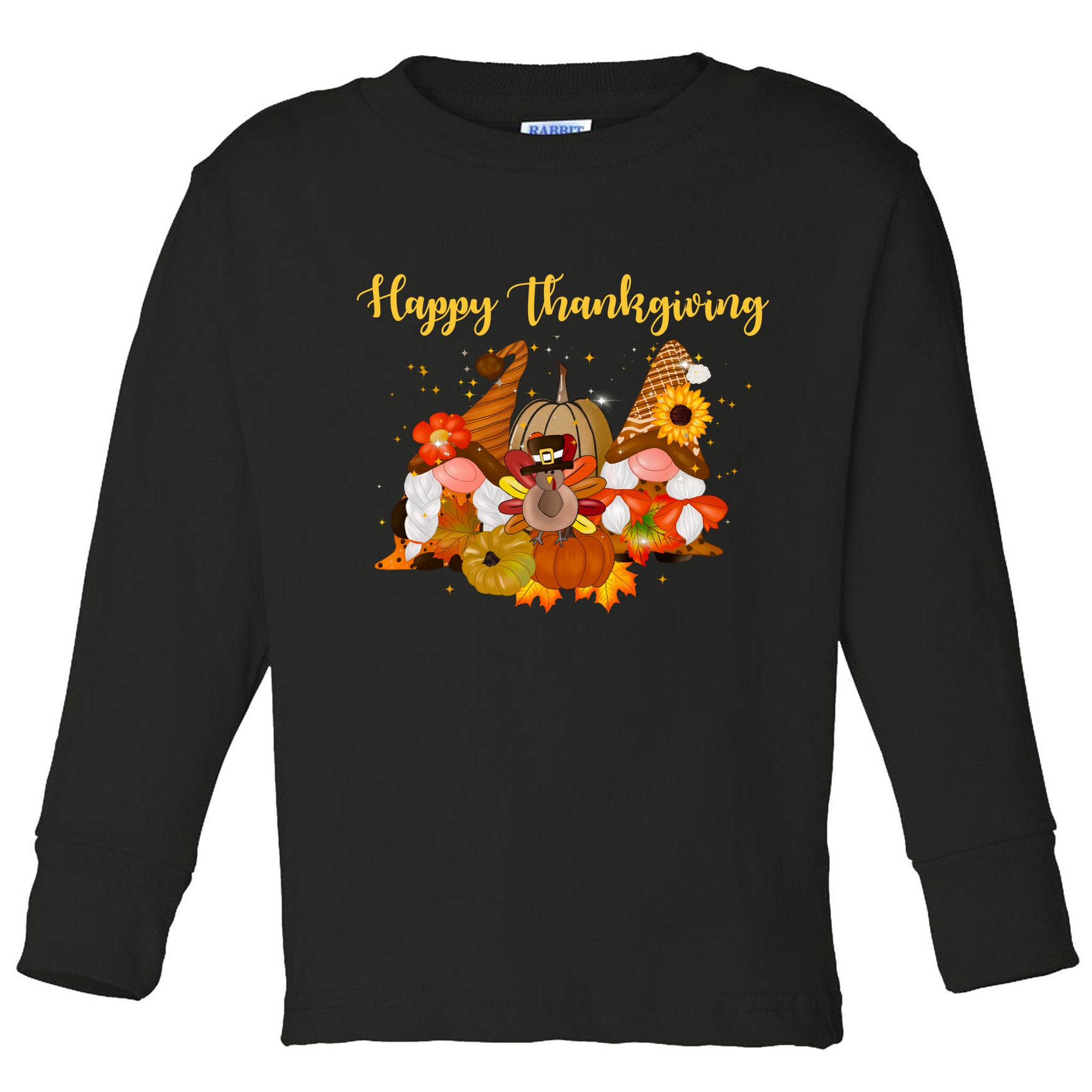 Happy Thanksgiving Fall Gnomes Toddler Long Sleeve Shirt