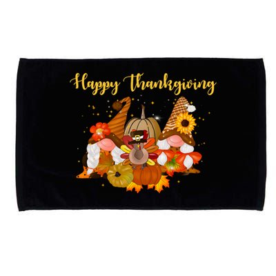 Happy Thanksgiving Fall Gnomes Microfiber Hand Towel