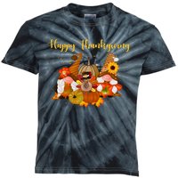 Happy Thanksgiving Fall Gnomes Kids Tie-Dye T-Shirt