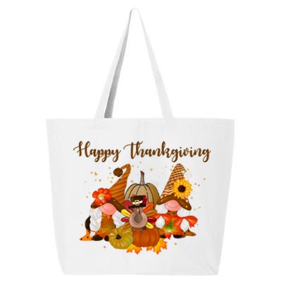 Happy Thanksgiving Fall Gnomes 25L Jumbo Tote