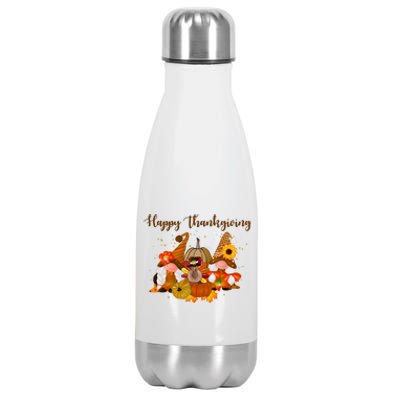 Happy Thanksgiving Fall Gnomes Stainless Steel Insulated Water Bottle