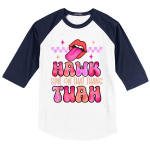 Hawk Tuah Funny Viral Humor Meme Video Baseball Sleeve Shirt