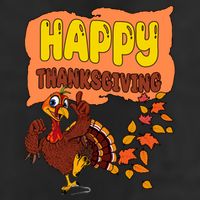 Happy Thanksgiving Festive Fun Holiday 7 Panel Mesh Trucker Snapback Hat
