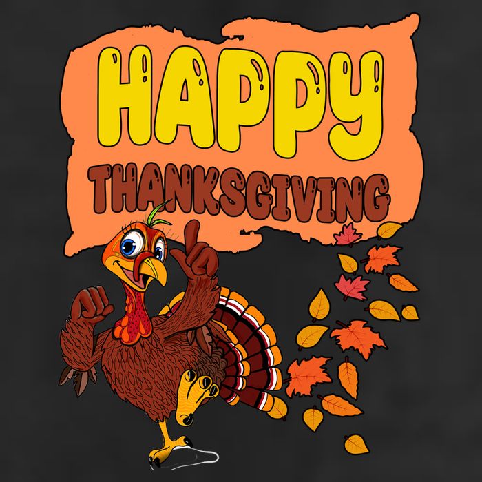 Happy Thanksgiving Festive Fun Holiday 7 Panel Mesh Trucker Snapback Hat
