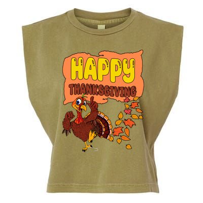 Happy Thanksgiving Festive Fun Holiday Garment-Dyed Women's Muscle Tee