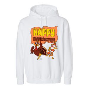 Happy Thanksgiving Festive Fun Holiday Garment-Dyed Fleece Hoodie