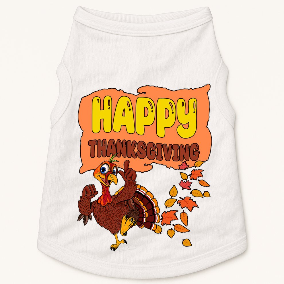 Happy Thanksgiving Festive Fun Holiday Doggie Tank