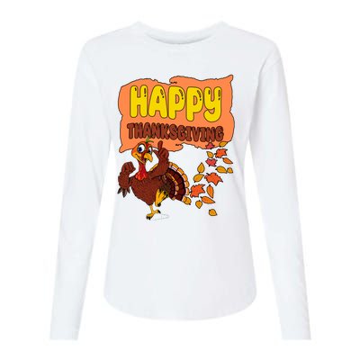 Happy Thanksgiving Festive Fun Holiday Womens Cotton Relaxed Long Sleeve T-Shirt