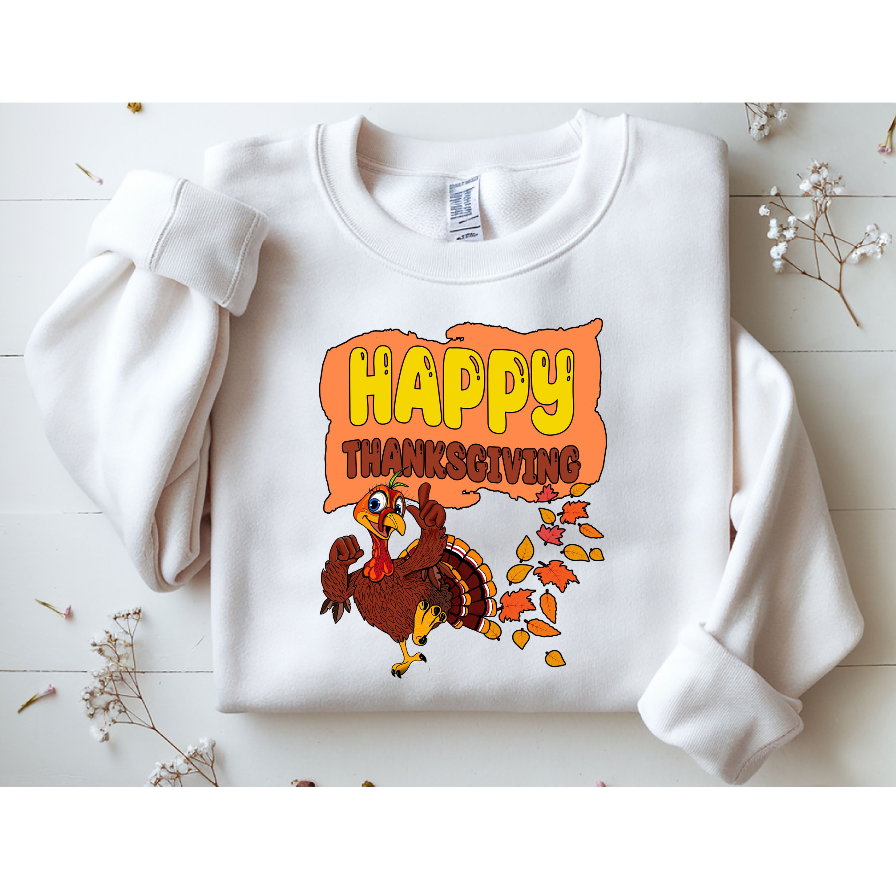 Happy Thanksgiving Festive Fun Holiday Sweatshirt