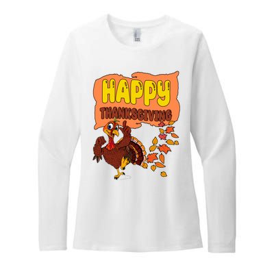 Happy Thanksgiving Festive Fun Holiday Womens CVC Long Sleeve Shirt