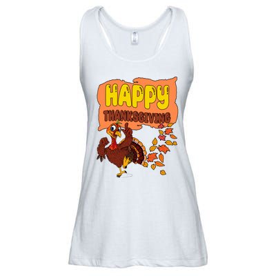 Happy Thanksgiving Festive Fun Holiday Ladies Essential Flowy Tank