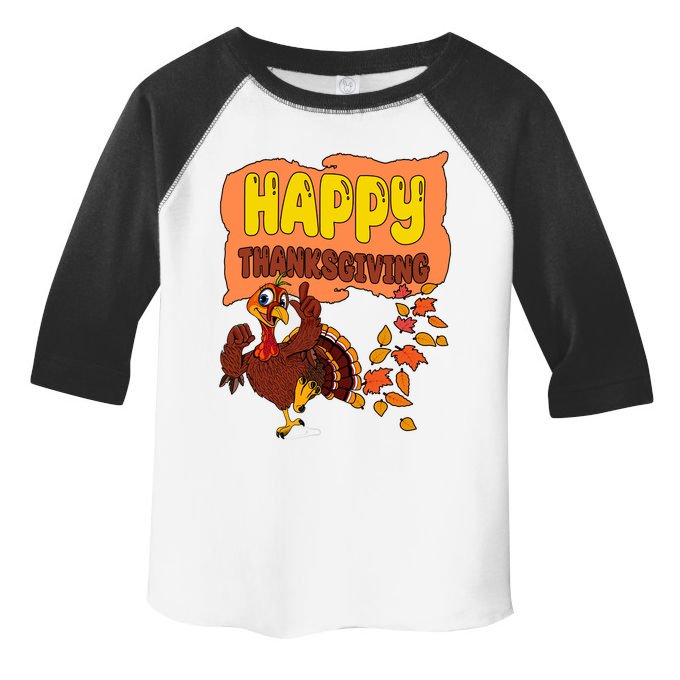 Happy Thanksgiving Festive Fun Holiday Toddler Fine Jersey T-Shirt