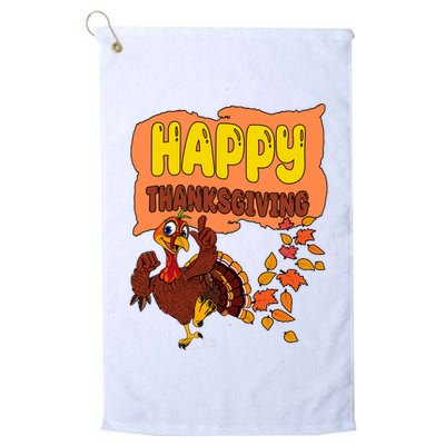 Happy Thanksgiving Festive Fun Holiday Golf Towel