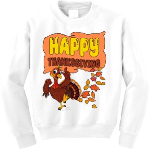 Happy Thanksgiving Festive Fun Holiday Kids Sweatshirt