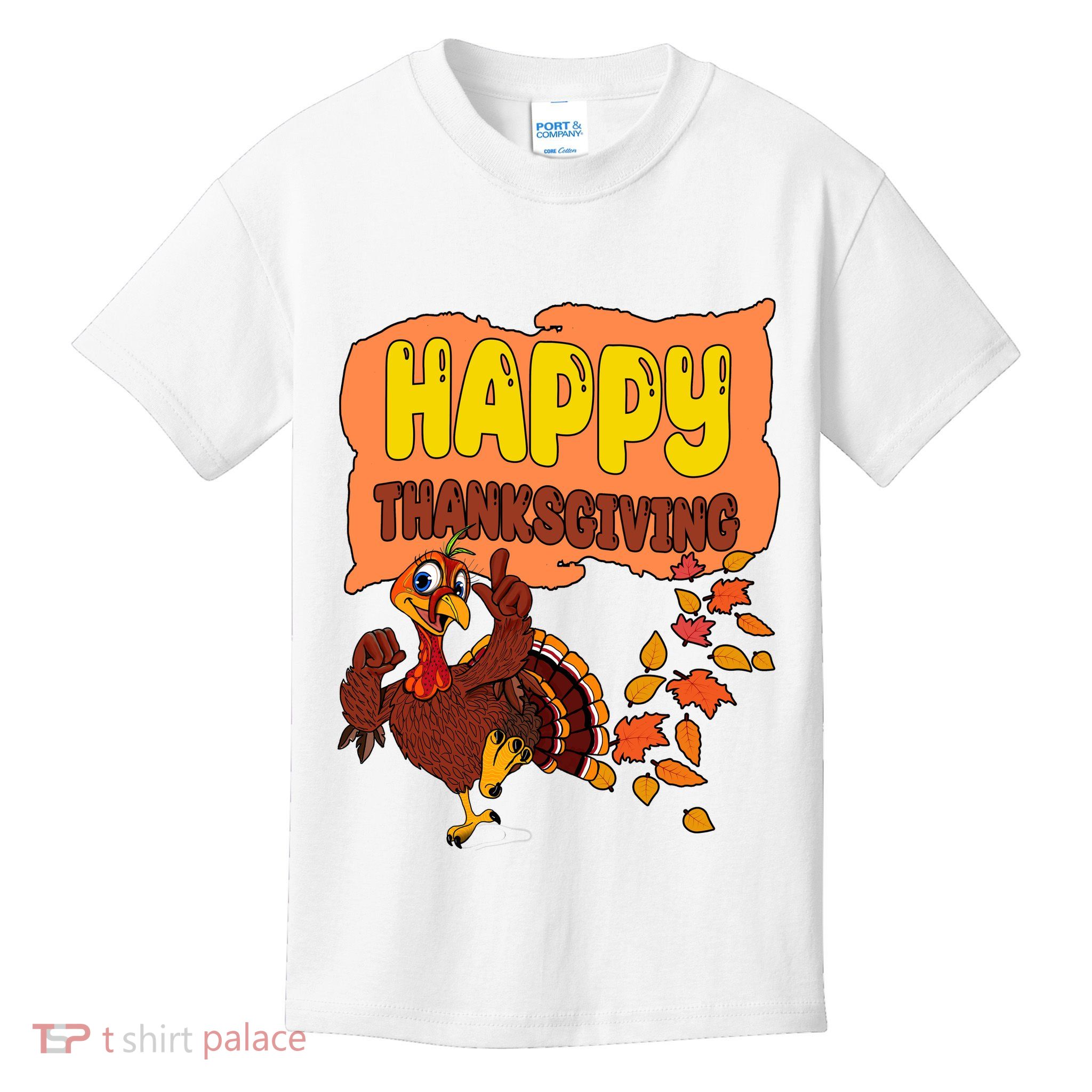 Happy Thanksgiving Festive Fun Holiday Kids T-Shirt
