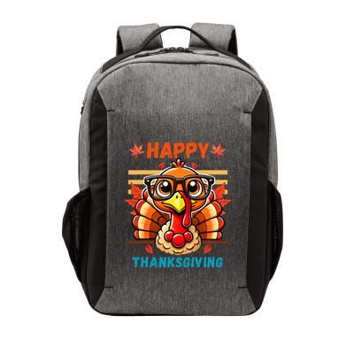 Happy Thanksgiving Funny Turkey Cartoon Turkey With Glasses Vector Backpack