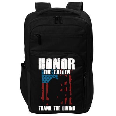 Honor The Fallen Usa Flag Military Veteran Support Gift Great Gift Impact Tech Backpack
