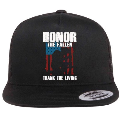 Honor The Fallen Usa Flag Military Veteran Support Gift Great Gift Flatbill Hat