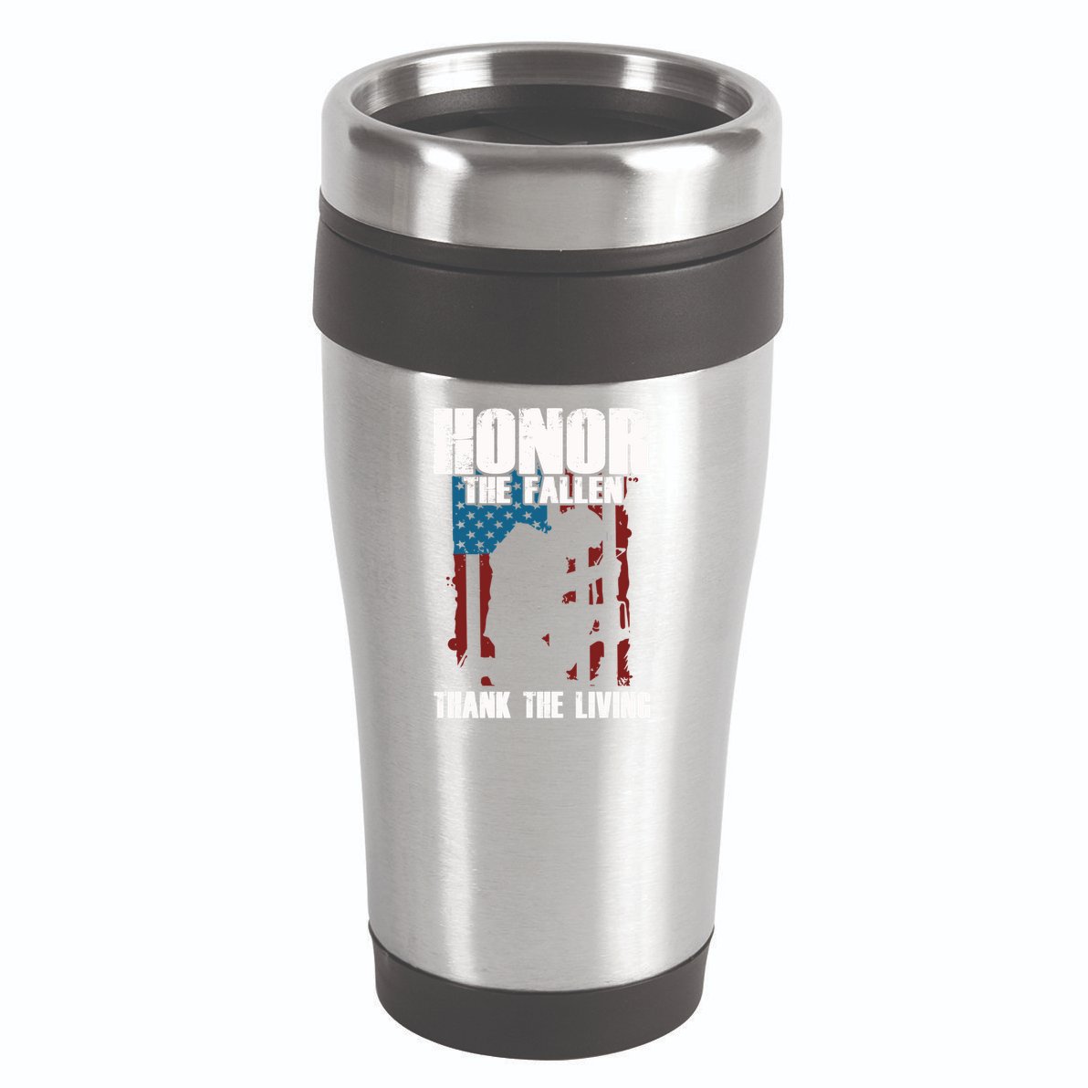 Honor The Fallen Usa Flag Military Veteran Support Gift Great Gift 16oz Travel Tumbler