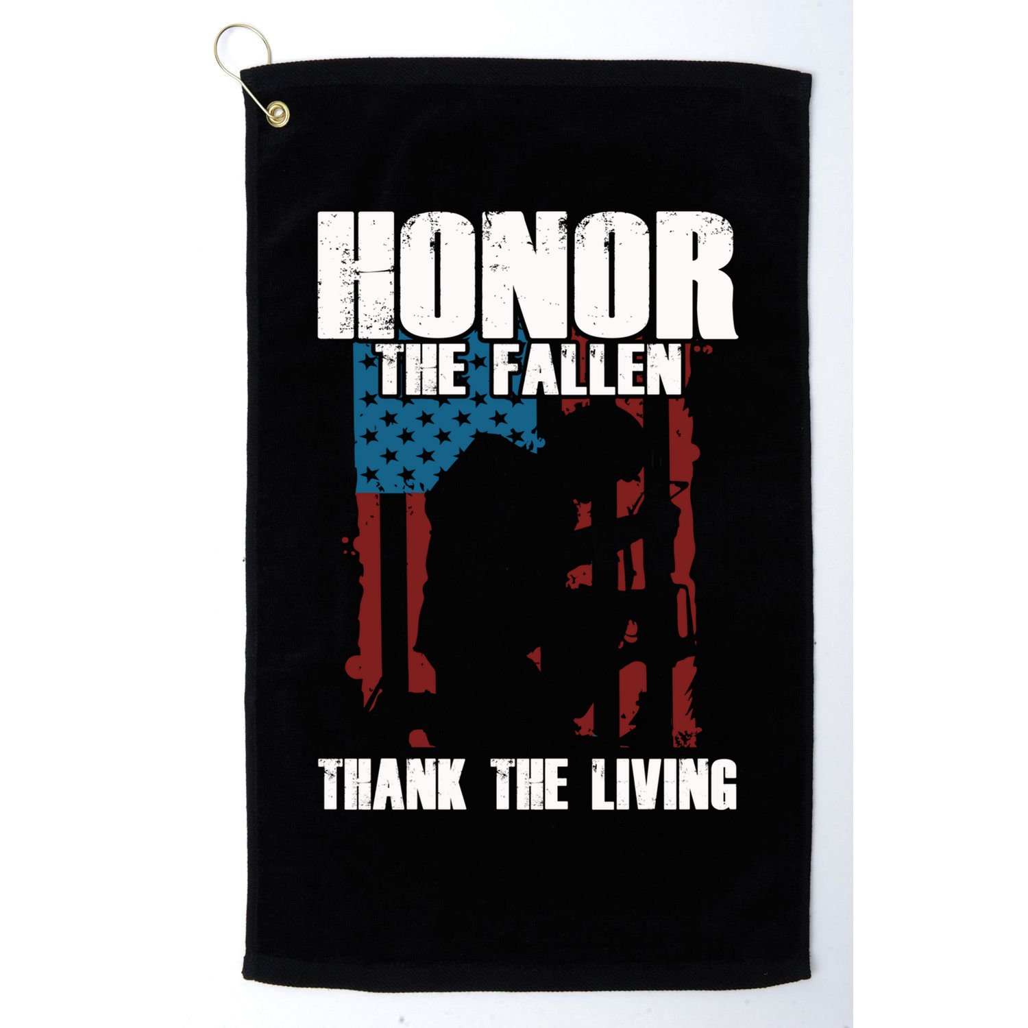 Honor The Fallen Usa Flag Military Veteran Support Gift Great Gift Golf Towel