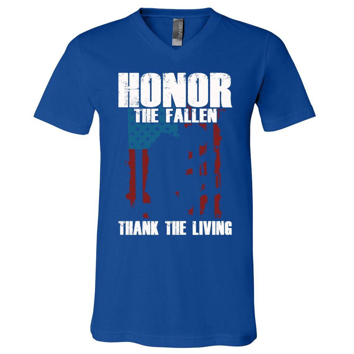 Honor The Fallen Usa Flag Military Veteran Support Gift Great Gift V-Neck T-Shirt