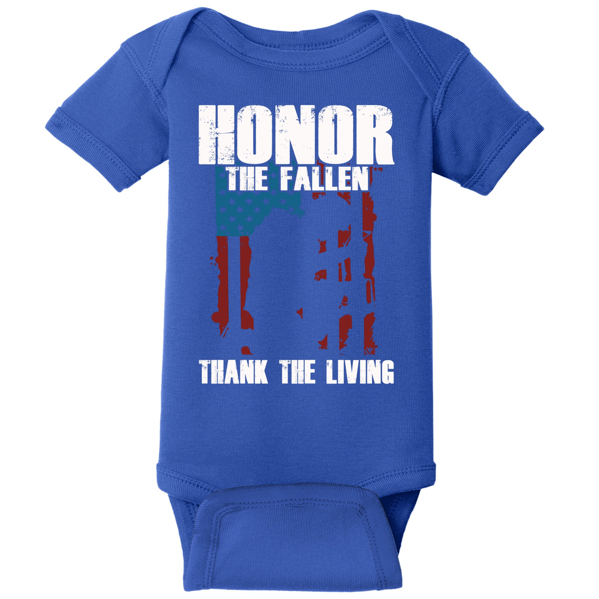 Honor The Fallen Usa Flag Military Veteran Support Gift Great Gift Baby Bodysuit