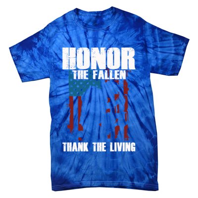 Honor The Fallen Usa Flag Military Veteran Support Gift Great Gift Tie-Dye T-Shirt