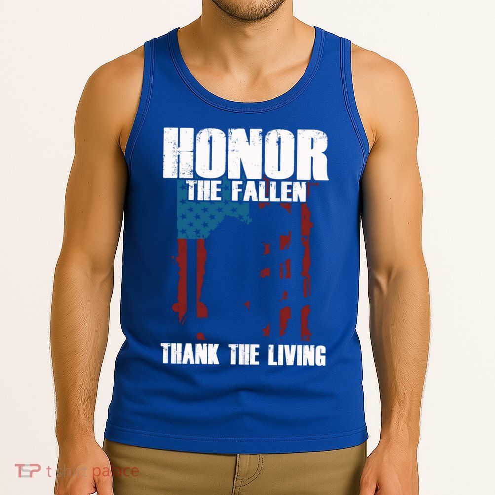 Honor The Fallen Usa Flag Military Veteran Support Gift Great Gift Tank Top