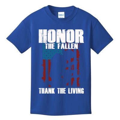 Honor The Fallen Usa Flag Military Veteran Support Gift Great Gift Kids T-Shirt