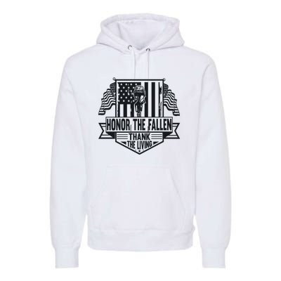 Honor The Fallen Memorial Day Graphic Premium Hoodie