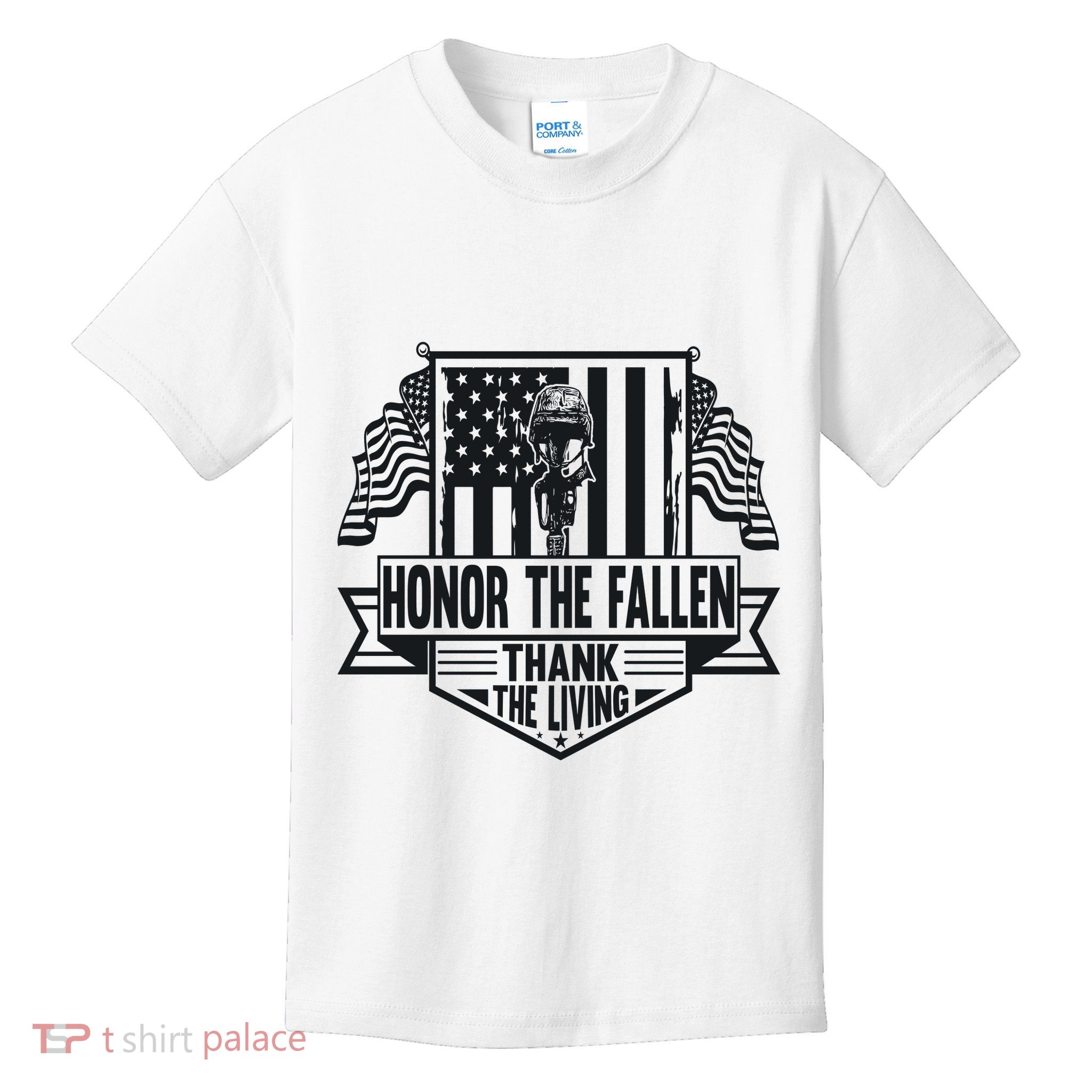 Honor The Fallen Memorial Day Graphic Kids T-Shirt