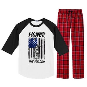 Honor The Fallen American Flag For Patriots Gift Raglan Sleeve Pajama Set