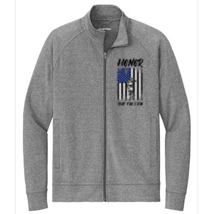 Honor The Fallen American Flag For Patriots Gift Stretch Full-Zip Cadet Jacket