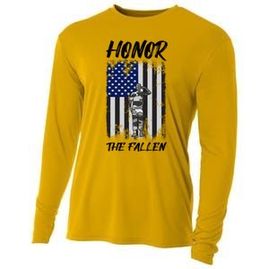 Honor The Fallen American Flag For Patriots Gift Cooling Performance Long Sleeve Crew