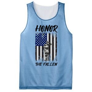 Honor The Fallen American Flag For Patriots Gift Mesh Reversible Basketball Jersey Tank