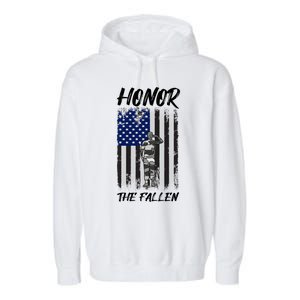 Honor The Fallen American Flag For Patriots Gift Garment-Dyed Fleece Hoodie