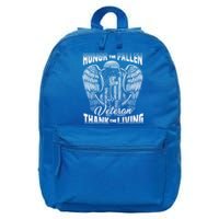 Honor The Fallen Veteran Thank The Living Veteran Gift 16 in Basic Backpack