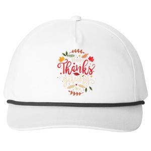 Happy Thanksgiving Forthanksgiving Family Snapback Five-Panel Rope Hat