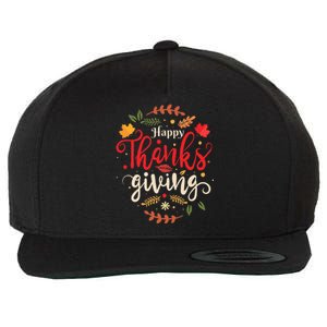 Happy Thanksgiving Forthanksgiving Family Wool Snapback Cap