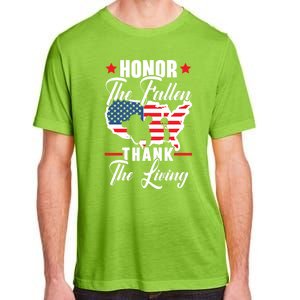 Honor The Fallen Thank The Living Usa American Memorial Day Gift Adult ChromaSoft Performance T-Shirt