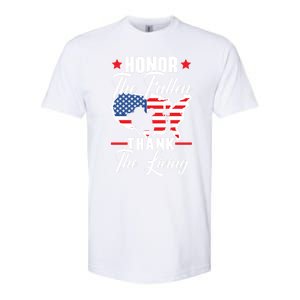 Honor The Fallen Thank The Living Usa American Memorial Day Gift Softstyle CVC T-Shirt