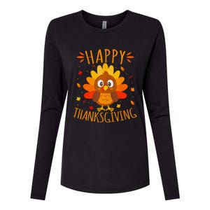 Happy Thanksgiving For Turkey Day Family Dinner Womens Cotton Relaxed Long Sleeve T-Shirt