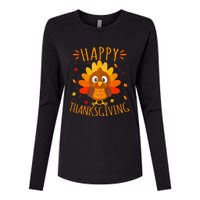 Happy Thanksgiving For Turkey Day Family Dinner Womens Cotton Relaxed Long Sleeve T-Shirt