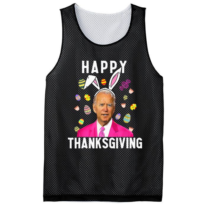 Happy Thanksgiving Funny Joe Biden Confused Happy Easter Day Mesh Reversible Basketball Jersey Tank