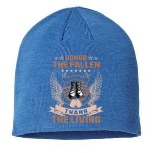 Honor The Fallen Thank Living Memorial Day Military May 25th Cool Gift Sustainable Beanie