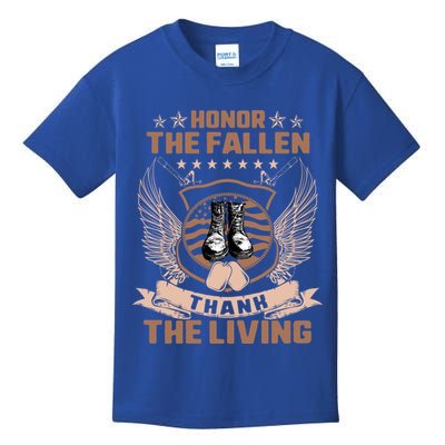 Honor The Fallen Thank Living Memorial Day Military May 25th Cool Gift Kids T-Shirt