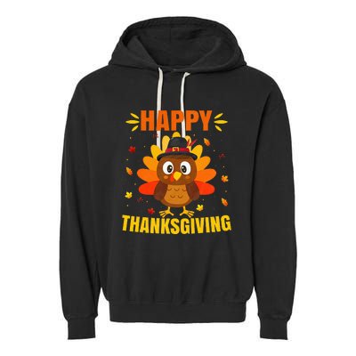 Happy Thanksgiving For Turkey Day Family Dinner Garment-Dyed Fleece Hoodie