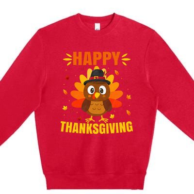 Happy Thanksgiving For Turkey Day Family Dinner Premium Crewneck Sweatshirt