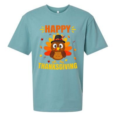 Happy Thanksgiving For Turkey Day Family Dinner Sueded Cloud Jersey T-Shirt