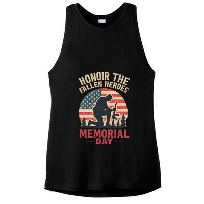 Honor the Fallen Heroes - Memorial Day Ladies PosiCharge Tri-Blend Wicking Tank